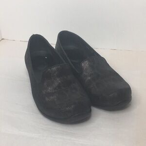 Dansko Olivia Metallic Leopard Print Tailored Flat